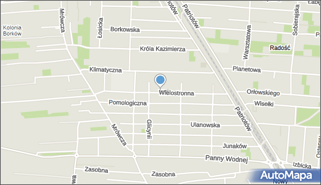 Warszawa, Wielostronna, mapa Warszawy