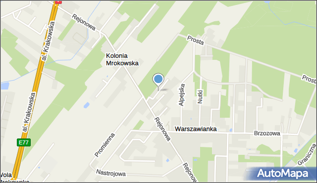 Warszawianka, Widokowa, mapa Warszawianka