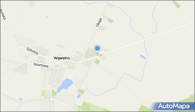 Wąwelno, Wiejska, mapa Wąwelno