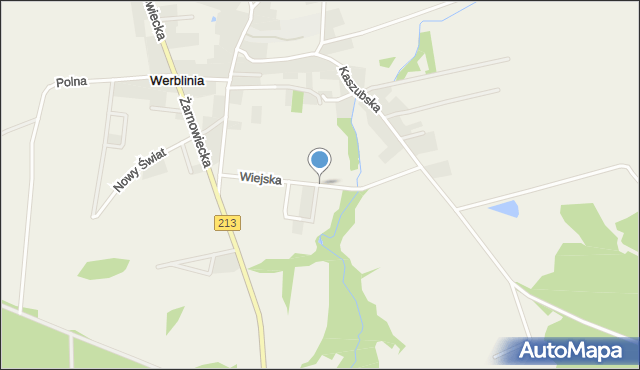 Werblinia, Wiejska, mapa Werblinia