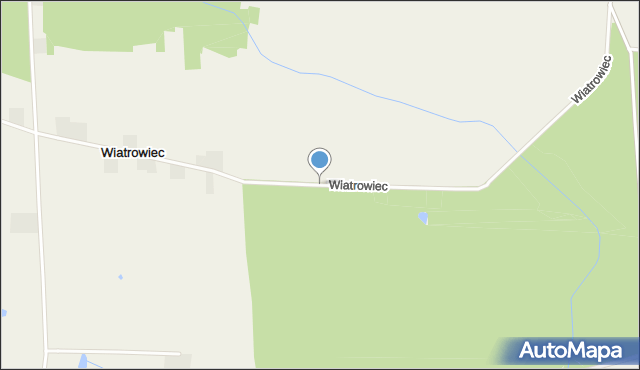 Wiatrowiec gmina Pniewy, Wiatrowiec, mapa Wiatrowiec gmina Pniewy