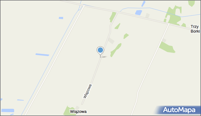 Wiązowa gmina Kramsk, Wiązowa, mapa Wiązowa gmina Kramsk