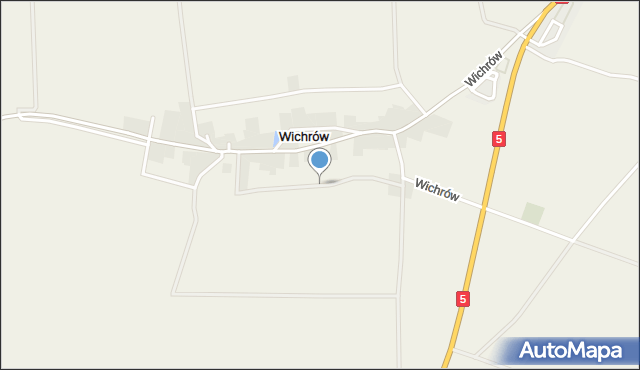 Wichrów gmina Kostomłoty, Wichrów, mapa Wichrów gmina Kostomłoty