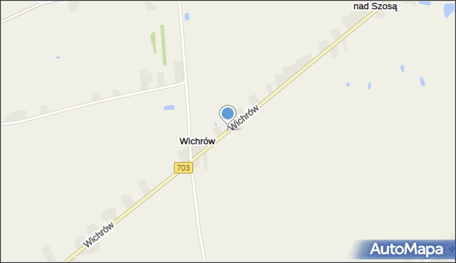 Wichrów gmina Łęczyca, Wichrów, mapa Wichrów gmina Łęczyca