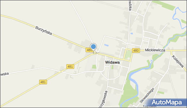 Widawa powiat łaski, Wieluńska, mapa Widawa powiat łaski