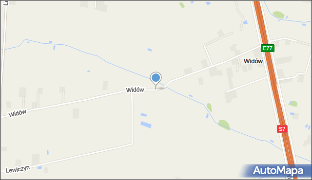 Widów gmina Belsk Duży, Widów, mapa Widów gmina Belsk Duży