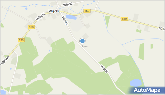 Więcki gmina Budry, Więcki, mapa Więcki gmina Budry