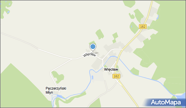 Więcław gmina Brzeżno, Więcław, mapa Więcław gmina Brzeżno