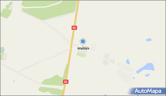 Wielbark gmina Malbork, Wielbark, mapa Wielbark gmina Malbork