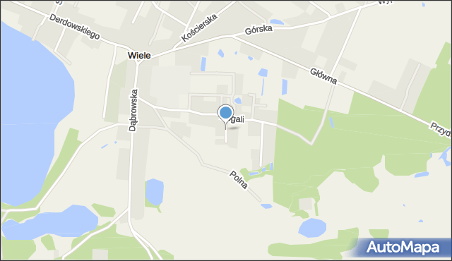 Wiele gmina Karsin, Widokowa, mapa Wiele gmina Karsin