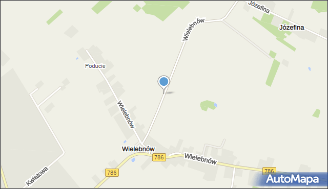 Wielebnów, Wielebnów, mapa Wielebnów