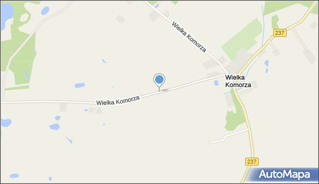 Wielka Komorza, Wielka Komorza, mapa Wielka Komorza