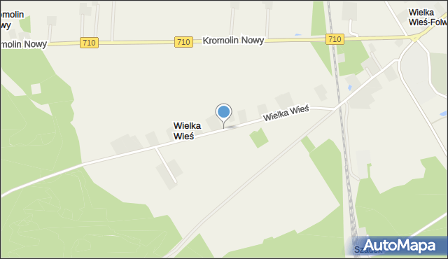 Wielka Wieś gmina Szadek, Wielka Wieś, mapa Wielka Wieś gmina Szadek