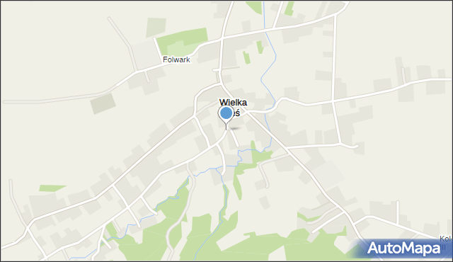 Wielka Wieś gmina Wojnicz, Wielka Wieś, mapa Wielka Wieś gmina Wojnicz