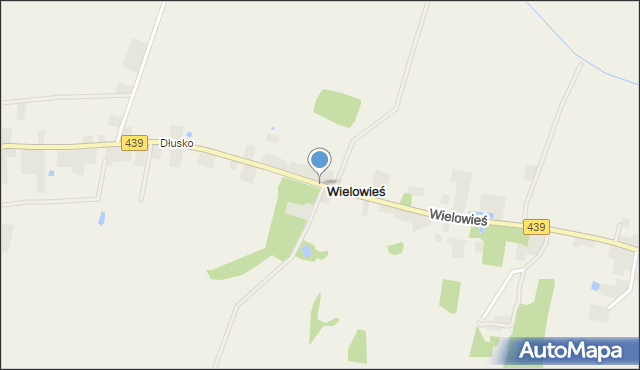 Wielowieś gmina Syców, Wielowieś, mapa Wielowieś gmina Syców