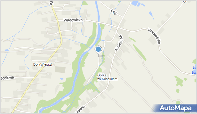 Wieprz powiat wadowicki, Wierzbowa, mapa Wieprz powiat wadowicki