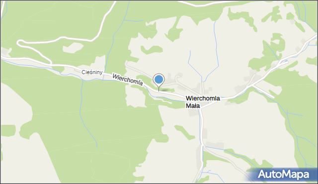 Wierchomla Mała, Wierchomla Mała, mapa Wierchomla Mała