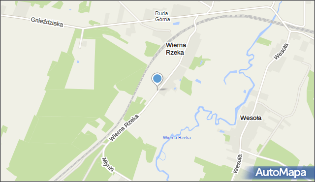 Wierna Rzeka, Wierna Rzeka, mapa Wierna Rzeka