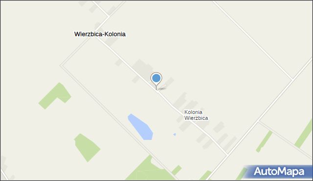 Wierzbica-Kolonia gmina Wierzbica, Wierzbica-Kolonia, mapa Wierzbica-Kolonia gmina Wierzbica