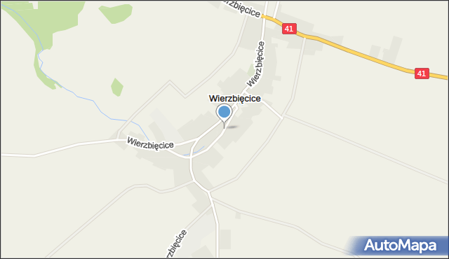 Wierzbięcice gmina Nysa, Wierzbięcice, mapa Wierzbięcice gmina Nysa