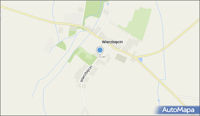 Wierzbięcin gmina Nowogard, Wierzbięcin, mapa Wierzbięcin gmina Nowogard