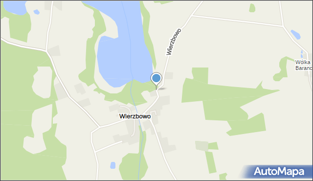 Wierzbowo gmina Mrągowo, Wierzbowo, mapa Wierzbowo gmina Mrągowo