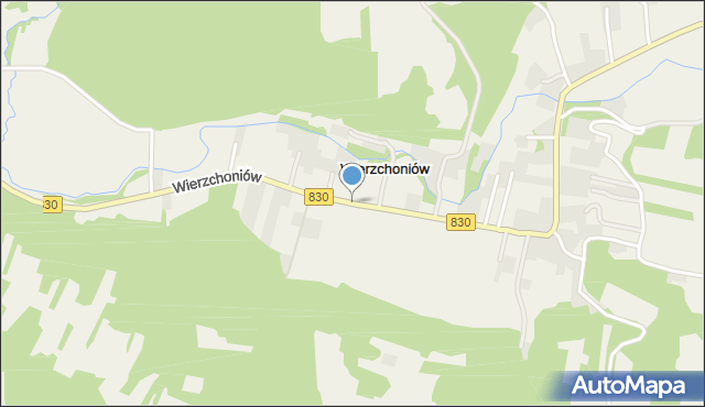 Wierzchoniów, Wierzchoniów, mapa Wierzchoniów