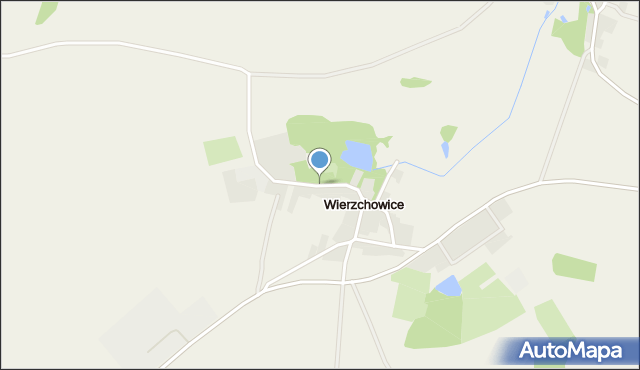 Wierzchowice gmina Gaworzyce, Wierzchowice, mapa Wierzchowice gmina Gaworzyce