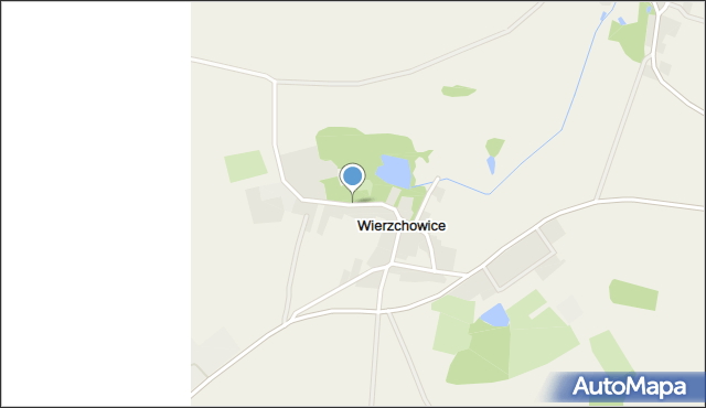 Wierzchowice gmina Gaworzyce, Wierzchowice, mapa Wierzchowice gmina Gaworzyce