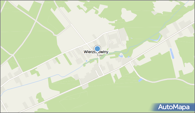 Wierzchowiny gmina Zamość, Wierzchowiny, mapa Wierzchowiny gmina Zamość