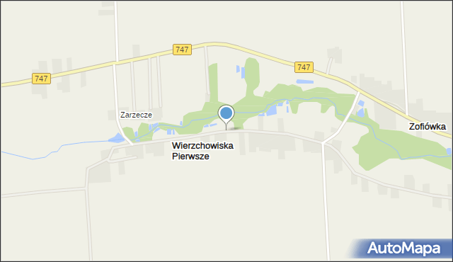 Wierzchowiska Pierwsze gmina Sienno, Wierzchowiska Pierwsze, mapa Wierzchowiska Pierwsze gmina Sienno