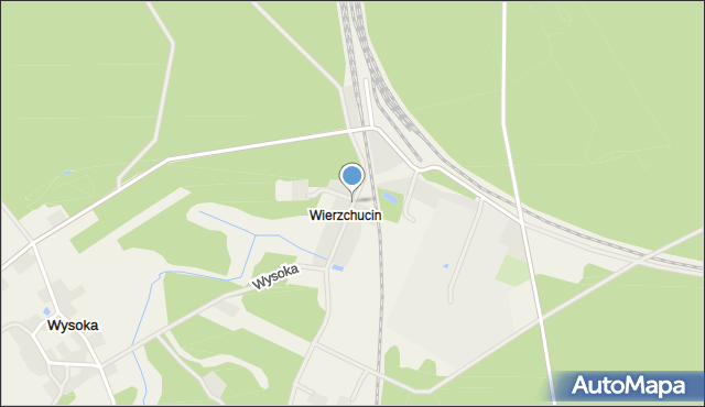 Wierzchucin gmina Cekcyn, Wierzchucin, mapa Wierzchucin gmina Cekcyn