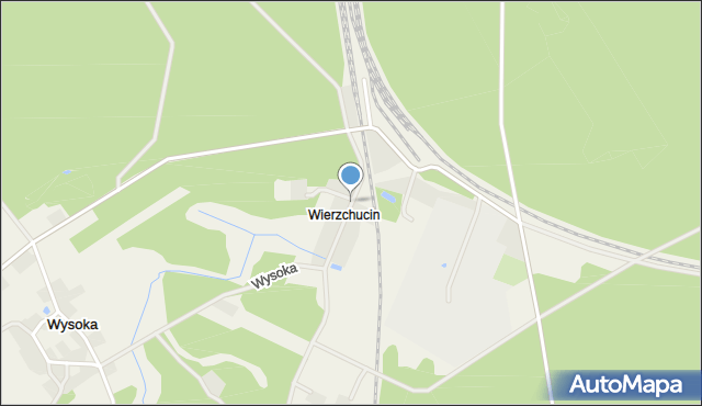 Wierzchucin gmina Cekcyn, Wierzchucin, mapa Wierzchucin gmina Cekcyn