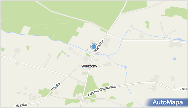 Wierzchy gmina Gizałki, Wierzchy, mapa Wierzchy gmina Gizałki