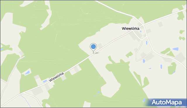 Wiewiórka gmina Iława, Wiewiórka, mapa Wiewiórka gmina Iława