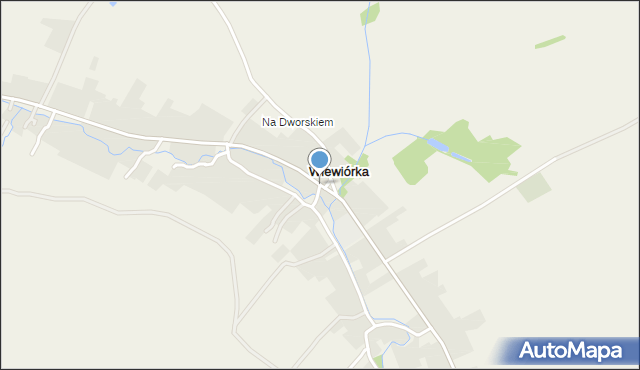 Wiewiórka gmina Żyraków, Wiewiórka, mapa Wiewiórka gmina Żyraków
