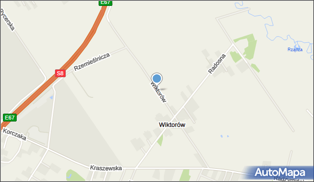 Wiktorów gmina Radzymin, Wiktorów, mapa Wiktorów gmina Radzymin