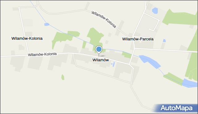 Wilamów gmina Szadek, Wilamów, mapa Wilamów gmina Szadek