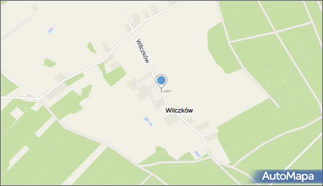 Wilczków gmina Poddębice, Wilczków, mapa Wilczków gmina Poddębice