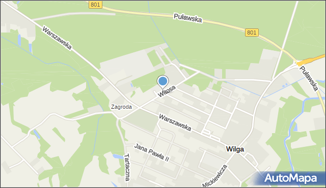 Wilga, Witosa Wincentego, mapa Wilga