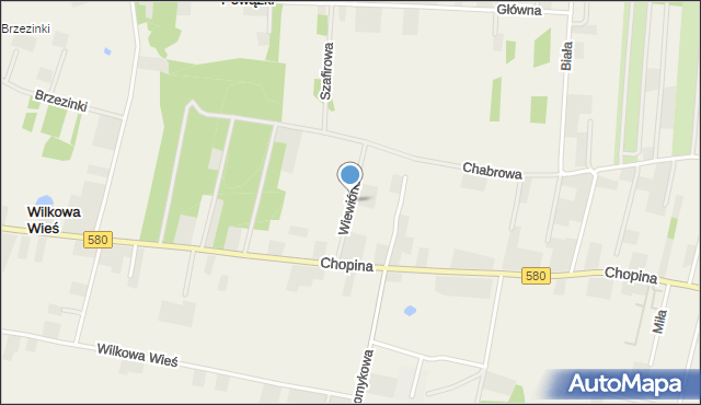 Wilkowa Wieś, Wiewiórki, mapa Wilkowa Wieś