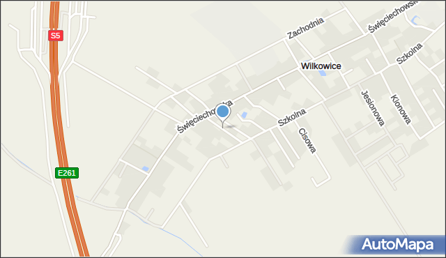 Wilkowice gmina Lipno, Wierzbowa, mapa Wilkowice gmina Lipno