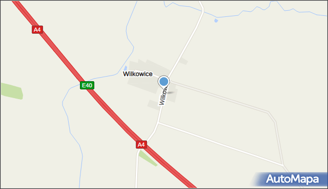 Wilkowice gmina Żórawina, Wilkowice, mapa Wilkowice gmina Żórawina