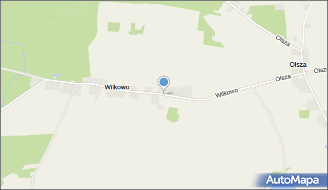 Wilkowo gmina Milicz, Wilkowo, mapa Wilkowo gmina Milicz