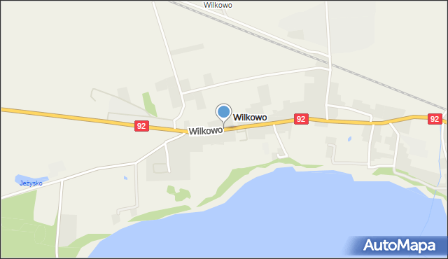 Wilkowo gmina Świebodzin, Wilkowo, mapa Wilkowo gmina Świebodzin