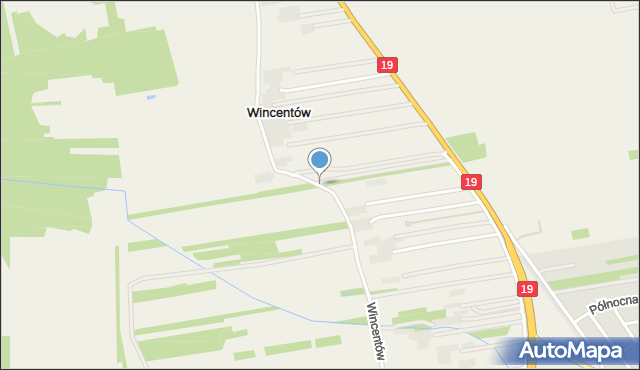 Wincentów gmina Lubartów, Wincentów, mapa Wincentów gmina Lubartów