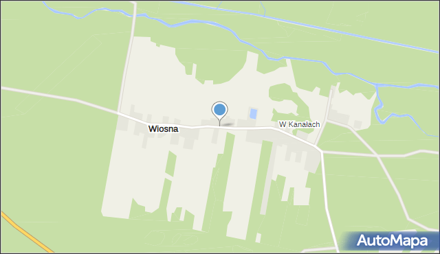 Wiosna gmina Radoszyce, Wiosna, mapa Wiosna gmina Radoszyce