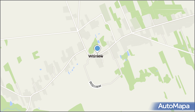 Wiśniew gmina Jakubów, Wiśniew, mapa Wiśniew gmina Jakubów
