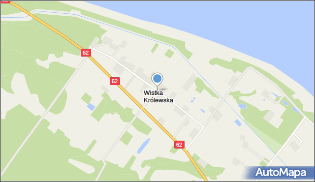 Wistka Królewska, Wistka Królewska, mapa Wistka Królewska