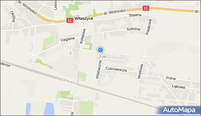 Witaszyce, Wiatraczna, mapa Witaszyce